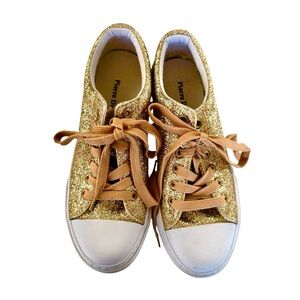 Pierre Dumas Women’s Glittery Gold Sneakers